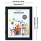 Americanflat 8.5x11 Front Loading Kids Art Frame - Kids Artwork Frame - Elastic Strap to Secure Artwork - Shatter Resistant Glass - Hanging Hardware - Includes Easel